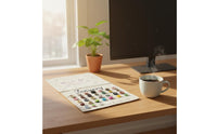 Button Calendar Colorful Buttons Handmade Textile Calendar Decorative House Decoration for Classroom