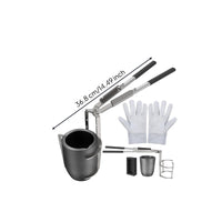 Crucible Tongs Kit Long Handled Crucible Tongs with Gloves Anti-Slip Metal Refining Casting Tool for Blacksmiths, Foundry