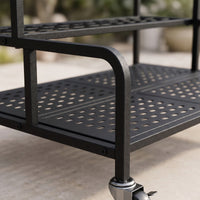 Rolling Garden Tool Organizer with Wheels Heavy Duty Garden Tool Organizer with Hooks All-Metal Stand Sturdy for Gardeners, Homeowners, Garage, Shed