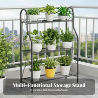 Floor-Standing Multi-Tier Plant Shelf Indoor & Outdoor Use 6-Tier Ladder Stand Space-Saving Display Rack Sturdy Construction for Gardeners, Balcony, Living Room, Patio, Corner