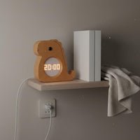Cartoon Sensor Light Energy Saving Wooden Wall Lamp for Entryway