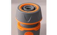 Garden Hose Quick Connector Easy Connect Quick Connector with Rubber Grip Hose Coupler Leak-Unobstructed Tight Secure Fit