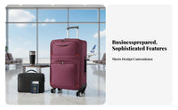Soft-Sided Suitcase Large Capacity Softside Luggage Waterproof