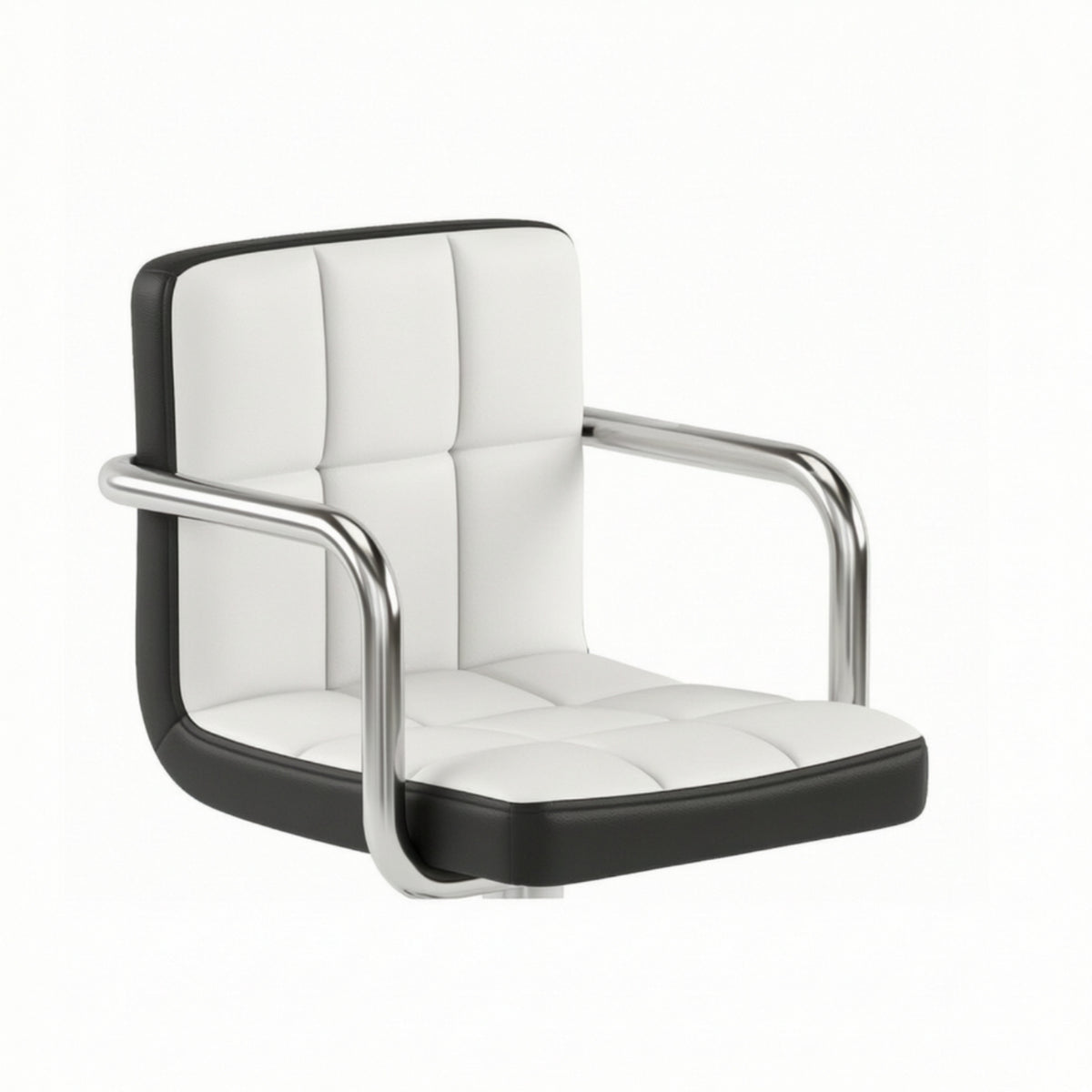 Bar Stool Seat with Armrests Faux-Leather Bar Stool Replacement Seat Furniture Padded Cushioned