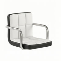 Bar Stool Seat with Armrests Faux-Leather Bar Stool Replacement Seat Furniture Padded Cushioned