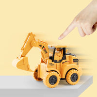 Push and Start Mini Construction Trucks Simulated Design Mini Excavator Toy Moving Parts Friction Bulldozer Realistic Details for Children