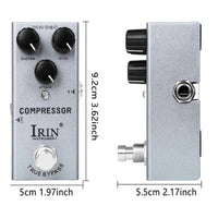 Metal Housing Guitar Compressor Pedal Sustain Control Compressor Pedal Transparent Tone Compression Stompbox Dynamic Smoothing for Stage, Studio, Rehearsal