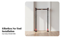 Damage-without Damage Doorway Pull Up Bar Wall-Friendly Design Adjustable No-Drill Pull-up Bar High Load Capacity Versatile Use for Adults, Kids, Indoor