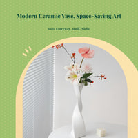 Tall Modern Resin Vase, Luxury Home Decor Accent