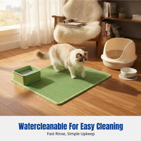 Double-layer Foam Cat Litter Mat, Thick, Washable, Anti-Tracking, Water-Resistant