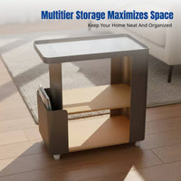 Movable Side Table, Nordic Minimalist Design, Small Coffee Table, Bedside Cabinet, Living Room Storage Rack