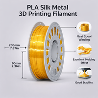 Satin PLA Filament 1.75mm Gold Sheen, 3D Printer 1kg Spool for Fused Deposition Modeling Dimensional Accuracy +/- 0.02mm