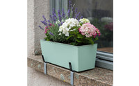 Rail Hook Planter Heavy Duty Iron Adjustable Hanging Flower Shelf for Patio