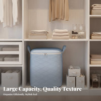 Large Textile Storage Bag High-Capacity Foldable Storage Bag Closure Ed Textile Tote Odorless Foldable Clothes Bin Double
