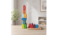City Construction Stacking Blocks Colorful House Building Blocks Creative for Nursery