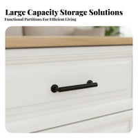 Contemporary Television Cabinet with Storage Sturdy Construction White TV Stand Rounded Corners Modern Entertainment Center for Small Areas, Bedroom