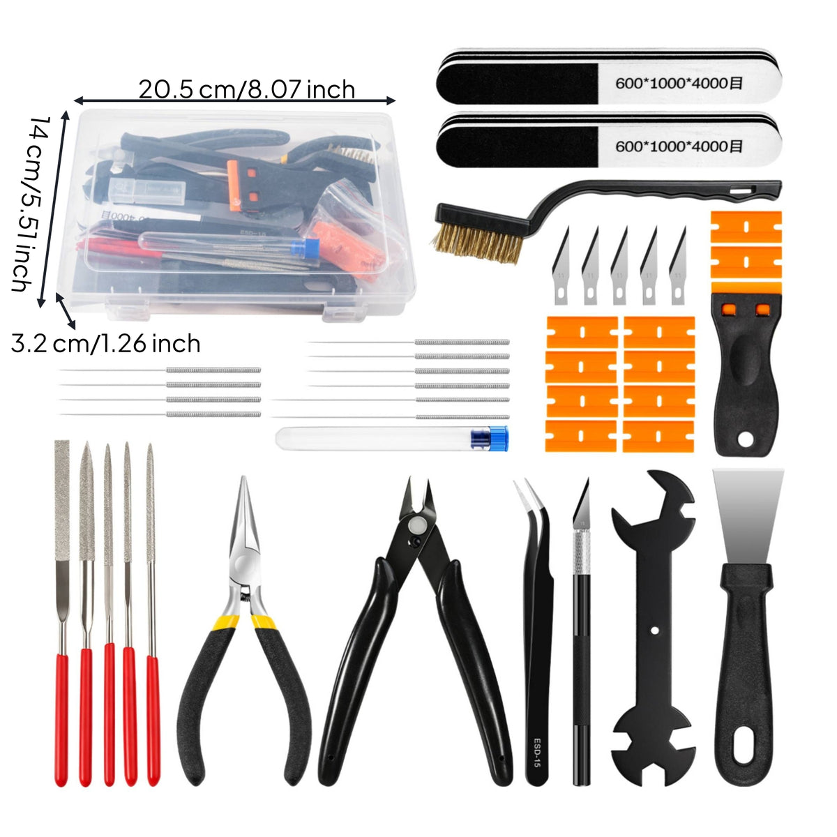 3D Printing Repair Tool Kit Compact 3D Print Cleanup Kit Organized for Makers