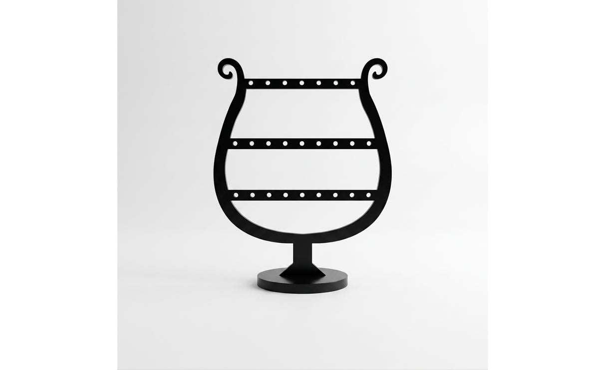 Earring Display Stand with Round Base | 3-Tier, Stable, for Vanity