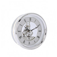 Skeleton Movement Clock Head Metal Roman Numeral Clock Head Black Hands Timepiece Part