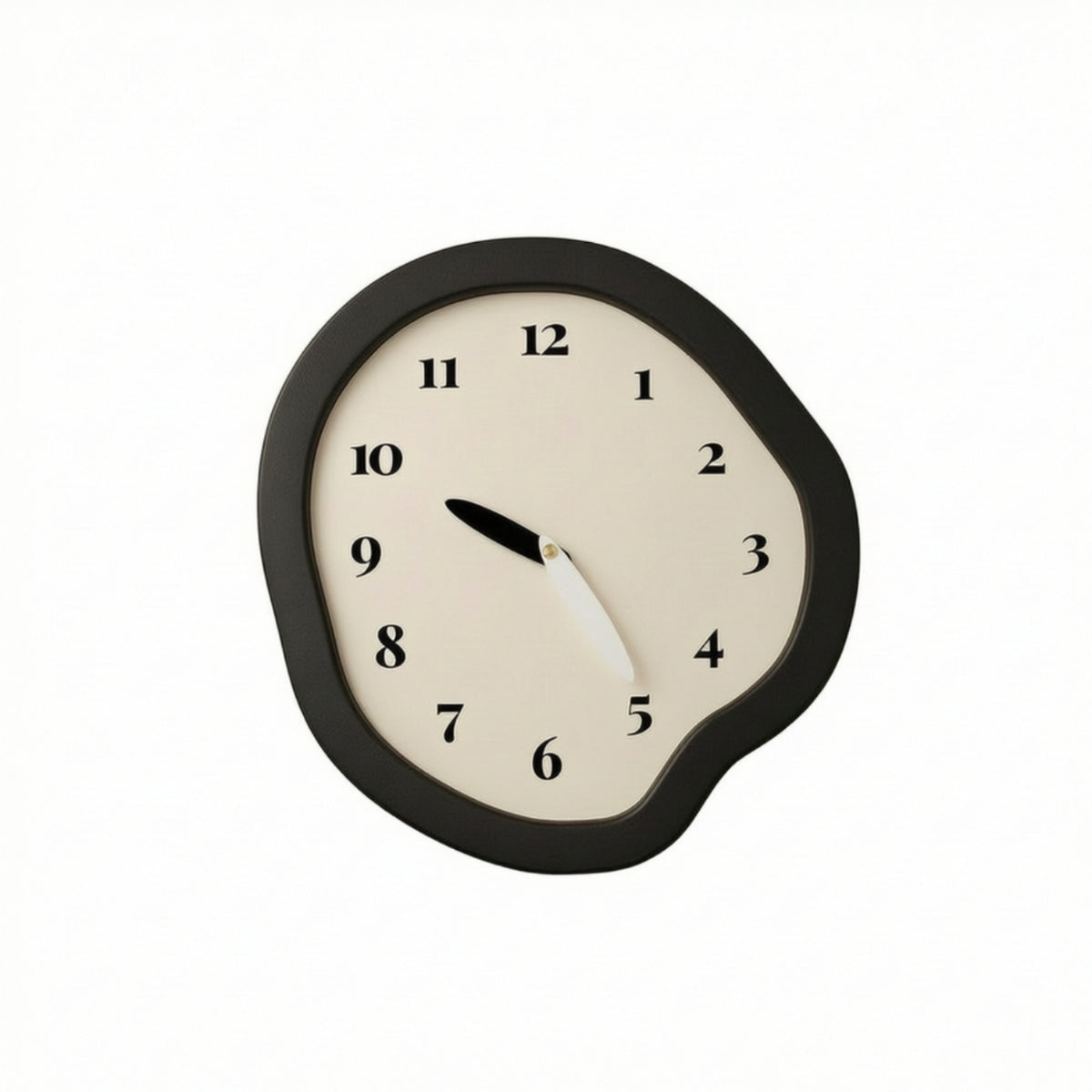 Irregular Wall Clock Decorative Analog Wall Clock Slim Clear Contrast for Minimalists, Living Room, Bedroom