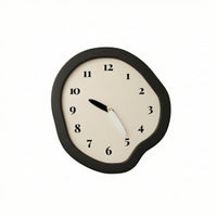 Irregular Wall Clock Decorative Analog Wall Clock Slim Clear Contrast for Minimalists, Living Room, Bedroom