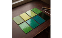 8 Pieces Translucent Fused Glass Sheets Flat Fusible Glass Sheets Fusable Smooth-Edged for Artists, Crafters, Mosaics