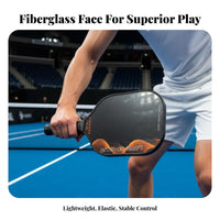 Enlarged Sweet Area Pickleball Paddle Set Lightweight Fiberglass Pickleball Paddle Shock Absorbing for Men, Women, Training, Outdoor, Indoor