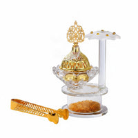 Hollow Carved Design Arabian Incense Burner Elegant Bakhoor Burner Decorative for Wedding