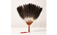 Handmade Goose Feather Fan with Tassel Decorative Feather Hand Fan with Tassel Elegant Traditional for Dancers, Photoshoots