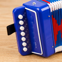 7-Key Toy Accordion 2-Bass Kids Accordion Portable Musical Instrument Lightweight for Beginners, Music Lessons