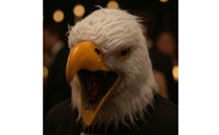 Feather-Textured Eagle Head Mask Lifelike Eagle Mask Eye-Catching Headpiece Easy to Wear for Adults, Costume Parties