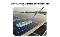 Photovoltaic Panel Cleaning Mop Adjustable Angle Head Photovoltaic Panel Washing Tool Lightweight Design Telescopic Washing Brush for Homeowners