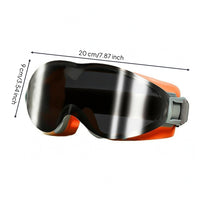 Encompassing Mowing Goggles Curved Lens Grass Cutting Goggles Dustproof Adjustable Strap Molded Frame