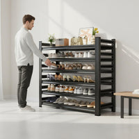 High-Quality Steel Multi-Layer Shoe Rack Multifunctional Metal Shoe Rack Rust-Resistant Waterproof for Closet