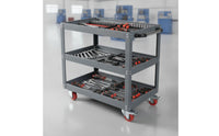 Industrial Mobile Tool Cart with Component Organizer Heavy-Duty Rolling Tool Cart Long-Lasting Portable for Mechanics, Diyers, Garage, Auto Repair Shop