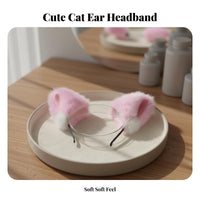 Soft Cat Ear Headband Adorable Design Ry Cat Ears Headband Lightweight Anime Cosplay Ears for Women, Party Goers, Conventions, Halloween, Photography