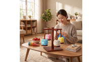 Wooden Yarn Holder with Rotating Arms Tangletangle-Resistant Yarn Holder with Spindles Organizer Tabletop Craft Tool Stable