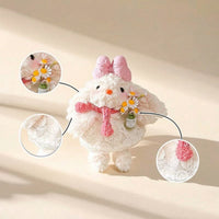 Animal-Shaped Car Seat Tissue Holder with Hanging Strap Soft Hanging Tissue Pouch with Soft Rabbit Compact Universal Fit for Drivers
