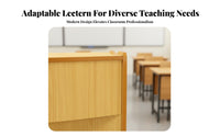 Multipurpose Use Wooden Classroom Podium Simple Classic Design School Presentation Lectern 2-Tier Storage teacher's Lecture Stand Large Desktop for Educators, Presenters, Training Center, Auditorium, Reception Area, Wedding Ceremony