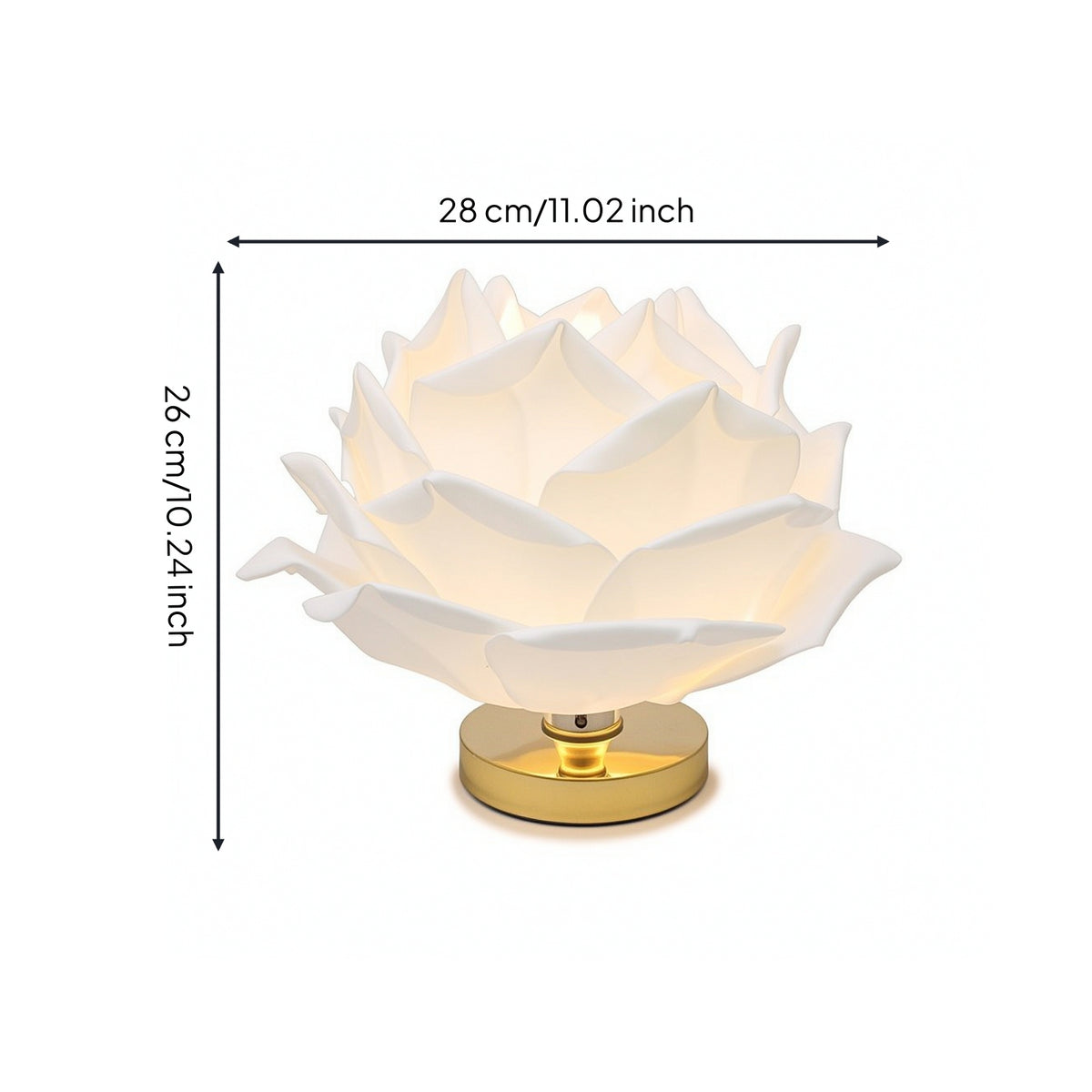 Decorative Lotus Flower Lamp Elegant Flower Lamp Romantic Accent Light Compact for Living Room