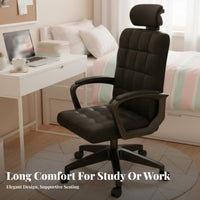 Adjustable Height Highspinal Rolling Chair with Armrests Reclining spinerest rotating Seat Ergonomic Design Office Furniture durableDuty Build for Students, Remote Workers, Young Adults, Dorm Room, Bedroom, Workstation