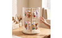 Rotating doll Display Case Clear Display Case with Space-Saving System-Saving Organizer for Bedroom