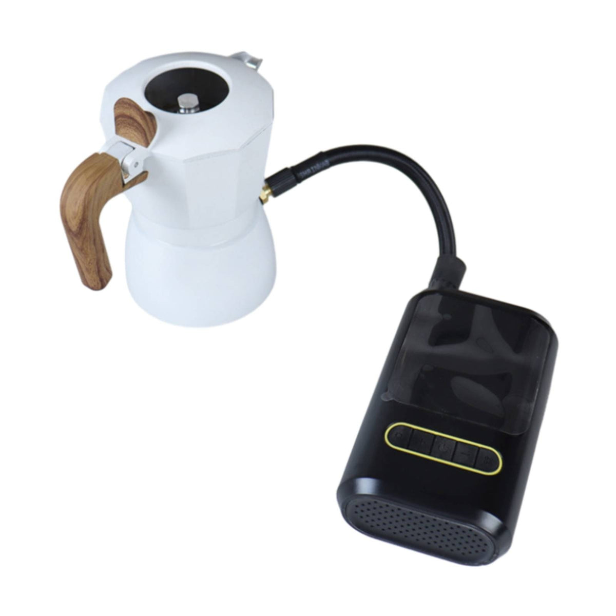 Stovetop Coffee Pot with Electric Air Pump Compact Pneumatic Hexagonal Coffee Maker for Countertop, Home
