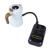 Stovetop Coffee Pot with Electric Air Pump Compact Pneumatic Hexagonal Coffee Maker for Countertop, Home
