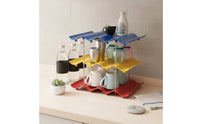 Desktop Storage Rack Compact Desktop Shelf Organizer Space-Saving Wave-Shaped Rack for Countertop