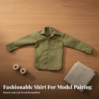 1/6 Scale Male Shirt Trendy Design 1/6 Scale Figure Shirt Accurate Fit 12 Inch Action Figure Top for Customization Projects, Diorama Photography