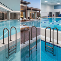Stainless Steel Pool Ladder No-Embed Pool Ladder with Handrails Non-Slip for Homeowners