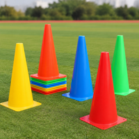 Flexible Pylons for Youth Training, 38cm PE Football Training Accessory, Marking Cones for Sports & Agility