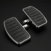 Anti-Slip Footboards with Rubber Grip Surface Wide Footboards Rectangular Floorboards Pivoting for Cruiser Riders, Motorcyclists, Highway Cruising, Motorcycle Customization