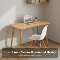 Simple Computer Desk Minimalist Design Small Home Office Desk Easy Installation Modern Writing Table for Teenagers, Remote Workers, Bedroom, Dorm Room